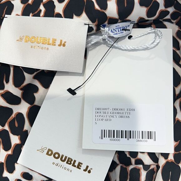 NWT La Double J Long Fancy Dress Leopard in Double Georgette Small - Picture 14 of 16